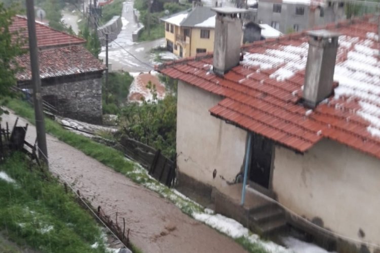 Bursa’da şiddetli dolu yağışı ürünleri vurdu!